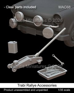 画像1: マンティス・ミニチュアズ[MAC68]1/35 汎用 トラビ(トラバント)・ラリー アクセサリーセット (1)