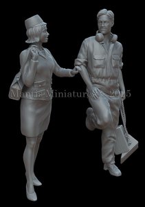 画像2: マンティス・ミニチュアズ[Man35207]1/35 現用 空港サービスクルーセット 1960年代(2体入) (2)