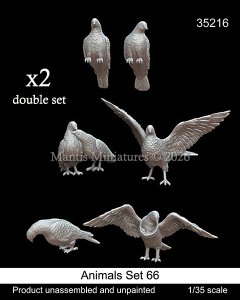 画像1: マンティス・ミニチュアズ[Man35216]1/35 動物セット66 ハト (1)