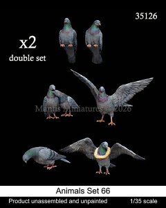画像2: マンティス・ミニチュアズ[Man35216]1/35 動物セット66 ハト (2)