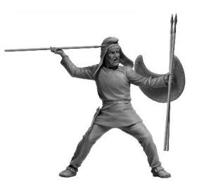 画像2: マスターボックス[MSB32021]1/32 ペルシア戦争シリーズ No.8：ペルシア軽装戦士(アケメネス朝軽装歩兵 「タカバラ」) (2)