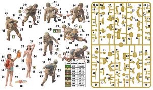 画像2: マスターボックス[MSB35157] 1/35 米軍とドイツ降下兵と沐浴中女性２体付 (2)