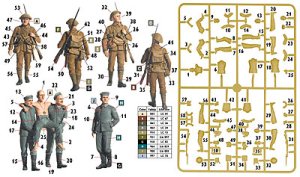 画像2: マスターボックス[MB35158]英独・両兵士６体-負傷兵搬送-英独兵各３体ソンム戦1916WW-I (2)