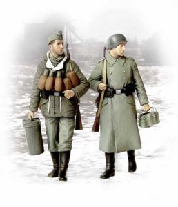 画像1: マスターボックス[MB3553] 1/35 ドイツ歩兵2体・食料運搬 (1)