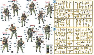 画像2: マスターボックス[MB3595]1/35 米ベトナム戦兵士4体ジャングルパトロール (2)
