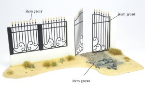 画像6: マソモデル[MH35016]鉄柵セットA 門扉 (6)