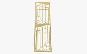 画像4: マソモデル[MH35016]鉄柵セットA 門扉 (4)