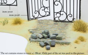 画像2: マソモデル[MH35020]丸石の舗石セット (2)