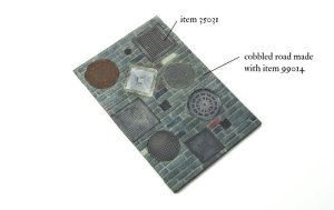 画像2: マソモデル[MH35031]マンホールの蓋セット (2)