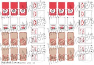 画像2: マソモデル[MH35057]1/35 ピザ宅配ボックスセット(38個入り) (2)
