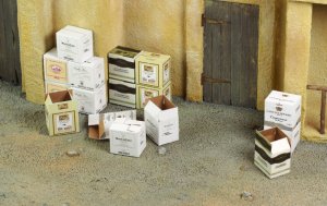 画像2: マソモデル[MH35090]1/35 現代 汎用 ジオラマ素材 段ボール箱 ワイン箱 (2)