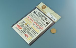 画像2: マソモデル[MH35120]1/35 ジオラマアクセサリー 各種店頭用看板デカール Bセット (2)