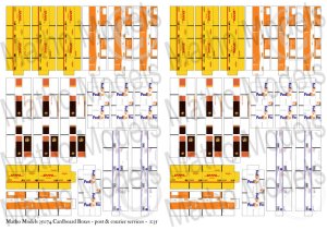 画像2: マソモデル[MH35074]1/35 段ボール箱セット(郵便小包&宅配便) (2)