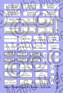 画像4: マソモデル[MH35128]1/35 ジオラマ素材 通り名標識デカール ビッグセット(5枚入) (4)