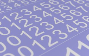 画像4: マソモデル[MH80004]スケールフリー 数字デカール 白色 タイプ1 (4)