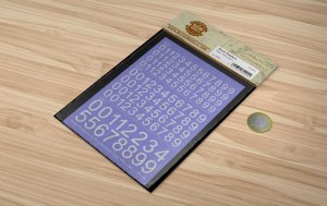 画像2: マソモデル[MH80004]スケールフリー 数字デカール 白色 タイプ1 (2)