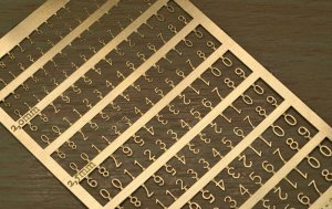 画像2: マソモデル[MH80006]スケールフリー フォトエッチング製ゴシック体数字シート 1.5/2.0/2.5/3.0mmサイズ (2)