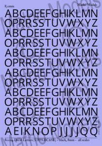 画像3: マソモデル[MH80024]スケールフリー アルファベット大文字デカール 黒 8mmサイズ (3)
