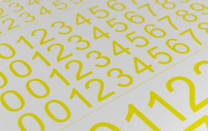 画像4: マソモデル[MH80027]スケールフリー 数字デカール イエロー ラージサイズ (4)