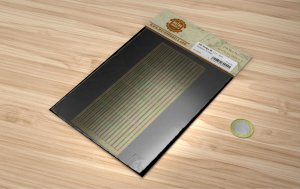 画像2: マソモデル[MH80044]汎用 エッチング製 極薄ストリップ板B 1.25-3mm長(0.10mm厚) (2)