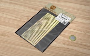 画像2: マソモデル[MH80046]汎用 エッチング製 極薄ストリップ板D 1.25-3mm幅(0.15mm厚) (2)