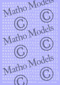 画像1: マソモデル[MH80052]スケールフリー アルファベット大文字デカール 高さ3mm 白色 タイプ1 (1)