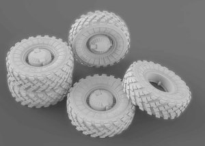 画像2: モンモデル[MENSPS-025]1/35 ロシア GAZ-233014STS タイガー高機動装甲車タイヤセット (2)