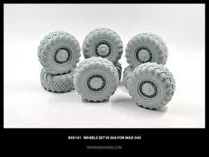 画像1: Miniarm[B35141]1/35 Vi-203タイヤセット(MaZ-543用)(8本入り) (1)