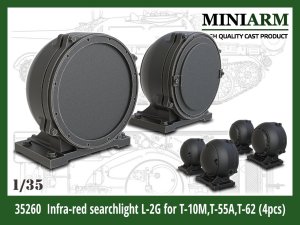 画像1: Miniarm[B35260]1/35 現用 露/ソ L-2G赤外線サーチライト T-10M重戦車/T-55A/T-62主力戦車用(4個入) (1)
