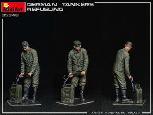 画像2: ミニアート[MA35348]1/35ドイツ兵 燃料補給中２体入（ドラム缶２個＋石油缶４個付） (2)