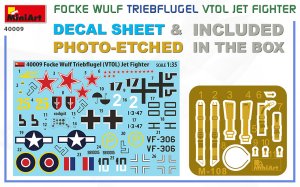 画像2: ミニアート[MA40009]1/35 フォッケウルフ トリープフリューゲル VTOLジェットファイター (2)