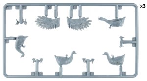 画像2: ミニアート[MA38114]1/35 アヒルとガチョウ33羽セット (2)