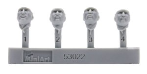 画像2: ミニアート[MA53022]1/35 ドイツ戦車乗りセット1.頭部レジン製 (2)