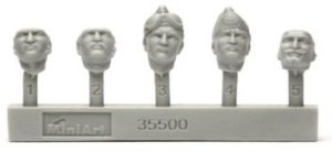 画像3: ミニアート[MA35500]1/35 イタリア戦車乗組員 頭部レジン製　フィギュア5体入 (3)