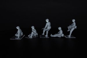 画像6: ミニアート[MA35496]1/35 イギリス戦車跨乗兵(西ヨーロッパ) 頭部レジン製 (6)