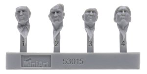 画像2: ミニアート[MA53015]1/35 フランス 戦車クルー 1944年 頭部レジン製 (2)