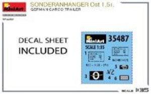 画像2: ミニアート[MA35487]1/35 ゾンダランハンガーOst 1.5t. ドイツ製カーゴトレーラー (2)