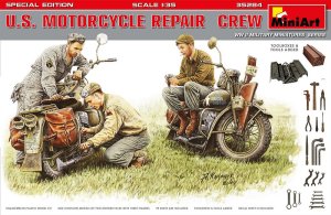 画像1: ミニアート[MA35284]1/35 アメリカ兵バイククルー修理中3体入特別版（工具、工具箱付） (1)