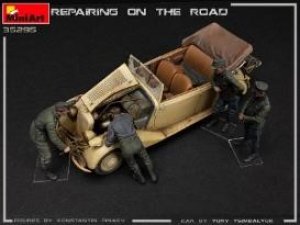 画像3: ミニアート[MA35295]1/35ドイツ軍170Vパーソネンワーゲンカブリオレ＋兵隊４体付（エンジン修復中） (3)