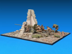 画像4: ミニアート[MA36004]ジオラマベース4　1/35　大砲＆フィギュア5体　ポーランド1944 (4)