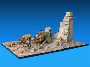 画像5: ミニアート[MA36004]ジオラマベース4　1/35　大砲＆フィギュア5体　ポーランド1944 (5)