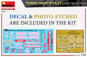 画像2: ミニアート[MA38032]1/35 テンポ A400 アスレット 3 輪配送トラック (2)