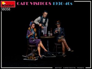 画像4: ミニアート[MA38058]1/35　カフェの客1930-40年代 フィギュア3体&犬1匹 (4)