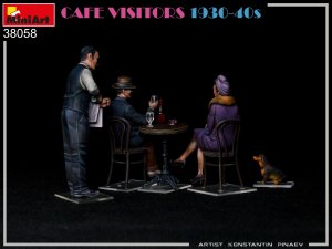 画像6: ミニアート[MA38058]1/35　カフェの客1930-40年代 フィギュア3体&犬1匹 (6)