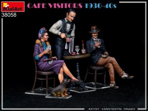 画像2: ミニアート[MA38058]1/35　カフェの客1930-40年代 フィギュア3体&犬1匹 (2)