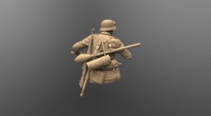 画像14: Mussini（ムッシーニ）[MM010-051]1/10胸像 WWII ドイツ 国防軍オートバイ兵 1944-45年(バストモデル) (14)