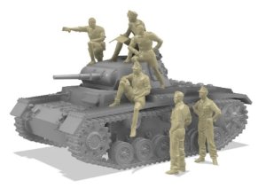 画像2: Mussini（ムッシーニ）[MM072-043]1/72 WWII ドイツ・アフリカ軍団戦車兵セット(6体入) (2)