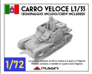 画像1: Mussini（ムッシーニ）[MM072-055]1/72 WWII イタリア カルロ・ベローチェL3/35(乗員2体付) (1)