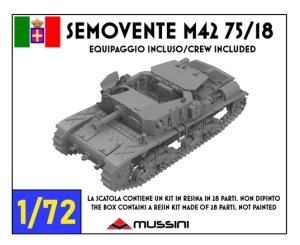 画像1: Mussini（ムッシーニ）[MM072-056]1/72 WWII イタリア セモベンテM42 75/18自走砲(乗員3体付) (1)