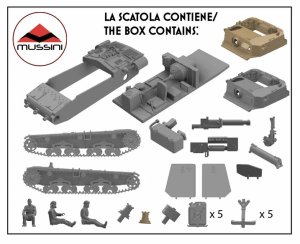 画像2: Mussini（ムッシーニ）[MM072-056]1/72 WWII イタリア セモベンテM42 75/18自走砲(乗員3体付) (2)